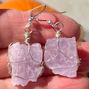 Kunzite Crystal  Earrings